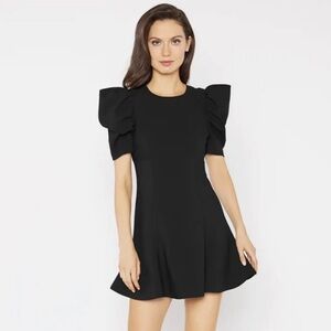 Likely Alia Black Puff Sleeve Mini Dress size 6